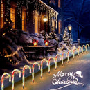 10" Christmas Candy Cane Pathway Lights, Set of 10 Pack Christmas Outdoor Decorations Candy Cane Lights Red & Green by GreenHaven Gardens