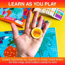 QUOKKA Board Games for Kids 8-12 - Family Games for Kids and Adults - Journey Across The World Card Game Ages 5-9 - Learn Capitals, Flags, Facts, and Map Locations with 195 World Map Cards by TinyTreasures Baby Boutique