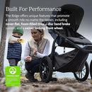 UPPAbaby Ridge Jogging Stroller/Durable Performance Jogger with Never-Flat Tires/Built for Walking, Running, Hiking/Water Bottle Holder and Basket Cover Included/Jake (Charcoal/Carbon Frame) by TinyTreasures Baby Boutique