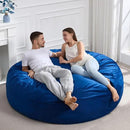 Hobestluk 6FT Bean Bag Chair Bean Bag Chairs for Adults Giant Bean Chairs with Velvet Cover, Memory Foam BeanBag Chair Fluffy BeanBag Chairs for Living Room, Bedroom- Blue (70" x 70" x 15") by CozyNest Decor