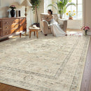 LIVEBOX Washable Area Rug 10x14 Rugs for Living Room Bedroom, Non-Slip Boho Neutral Carpet for Dining Room Office, Low-Pile Farmhouse Soft Carpets for Kids Nursery Room Playroom, Tan by TinyTreasures Baby Boutique