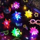 HONLYNE48 48 PCS Flashing Crystal Star Necklaces, LED Glow in The Dark Party Favors for Kids Adults Birthday Rave Halloween Goodie Bags Filler by TinyTreasures Baby Boutique