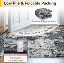 Washable Area Rugs 5'x7' Non-Slip Modern Abstract Soft for Living Room Entryway Bedroom Nursery, Print Pattern, Black Gray by TinyTreasures Baby Boutique