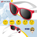 RIVBOS Kids Sunglasses Polarized UV Protection Flexible Rubber Glasses Shades with Strap for Boys Girls RBK004 by TinyTreasures Baby Boutique
