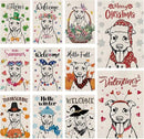 Seasonal Garden Flags Pitbull Double Sided Flags Set of 11 Holiday Farmhouse Indoor Outdoor Yard Lawn Christmas Gifts Decorations 12.5x18 Inch by GreenHaven Gardens