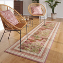 2x6 Runner Rug Impressionist-Style Vintage Kitchen Rugs Non Slip Washable Soft Carpet Runner for Kitchen Laundry Bedroom Bathroom, Pink by TinyTreasures Baby Boutique