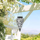 Solar Hanging Lantern Outdoor Lights, Tear-Shaped 15 LEDs Cool White Hanging Lights with S Hooks Decor in Garden, Yard, Pathway, Front Door and Landscape by GreenHaven Gardens
