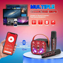 Cool Mini Karaoke Machine Toys: Kids Toys Birthday Gifts Age 3-12+ LED Portable Bluetooth Speaker with 2 Wireless Microphone Gift Toy for 4 5 6 7 8 9 Years Old Girls Boys Kid Adults by TinyTreasures Baby Boutique
