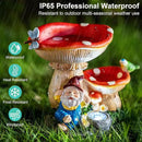 Solar Gnome Statues Figurine Lights - Garden Lighting Outdoor Decorations, Gnome Sleeping Under Mushroom, Yard Art Lawn Ornaments for Porch Patio Balcony - Gnome Gifts for Women Mom by CozyNest Decor