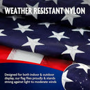 Carrot-Top Beacon Nylon American Flag for Outside & Inside 4x6 - US Flag, Outdoor, United States, Made in USA, Heavy Duty Flag with Brass Grommets by GreenHaven Gardens