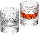 KAMMAK Crystal Whiskey Glasses Set of 2, Hand Blown 7.78oz Old Fashioned Glasses Stemless, Luxury Handcrafted Cocktail Glasses, Scotch Cup for Women, Men Gift for Rocks, Bourbon Barware, Bar by CozyNest Decor