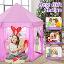 Monobeach Princess Tent Girls Large Playhouse Kids Castle Play Tent with Star Lights Gift Toy for Children Indoor and Outdoor Games, 55'' x 53'' (DxH) (Purple) by TinyTreasures Baby Boutique