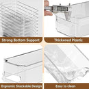 Clear Fridge Organizer, Refrigerator Organizer Bins with Handle, Freezer, Kitchen Cabinet, Pantry Organization, BPA Free Fridge Organizers (12.4 inch 4 Pack) by CozyNest Decor