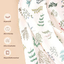 Muslin Nursing Cover for Breastfeeding, Privacy Breathable Breastfeeding Cover with Arch Neckline for Mom, 100% Cotton Nursing Apron, Floral and Green by TinyTreasures Baby Boutique