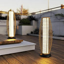 Outdoor Floor Lamp Solar Powered Lantern Waterproof Outdoor Lamps Wicker Patio Lights for Garden Deck Backyard Decor by CozyNest Decor