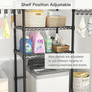 Ulif U8 Medium Laundry Room Storage Organizer, Over the Washer and Dryer Storage Shelves for Laundry Organization, 32.3”W x 17.3”D x 76.2”H, Suit Washing Machine Width within 29.9”, Hold 304 lb, Black by CozyNest Decor