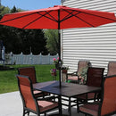 Sunnydaze Outdoor Patio Umbrella - Polyester Table Market Umbrella with Push-Button Tilt and Crank - 8 Sturdy Ribs - Burnt Orange - 9ft by GreenHaven Gardens