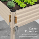 Best Choice Products 48x24x30in Galvanized Raised Garden Bed, Metal Elevated Planter Box, Vegetable Garden for Backyard, Patio, Balcony - Beige by GreenHaven Gardens
