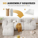 122" Modern L Shaped Modular Sectional Sofa, Boneless Couches for Living Room with Ottoman,4 Seater Convertible Chenille Cloud Couch Sofa Set, No Assembly Required, Beige 1 PCS by CozyNest Decor