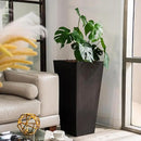 XBrand Modern 28-Inch Square Planter, Modern Tapered Planter Perfect for Indoor & Outdoor, Patio Décor, Set of 2 by CozyNest Decor