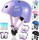 Vvinca Kids Toddlers Bike Helmet Adjustable for Ages 3-5-8 Years, Knee Pads and Elbow Pads Set Wrist Guard Sports Protective Gear Set for Roller Skate Bicycle Skateboard Scooter Girl Boy Birthday Gift by TinyTreasures Baby Boutique
