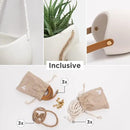 Wall Planters -Ellie- | Hanging Ceramic Plant Pots 3 Pieces | Wall Decoration for Indoors, Balcony and Garden | Cream (Matte) by GreenHaven Gardens