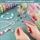 Assorted 180-240PCS Acrylic Beads For Bracelet Making, Flower Bow Butterfly Candy Gummy Bear Kawaii Aesthetic Bracelet Charms,Cute Beads For Jewelry Making DIY Necklace Keychain Phone Charm by TinyTreasures Baby Boutique