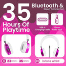 Puro Sound Labs PuroQuiet Plus Noise Cancelling Headphones for Kids, Bluetooth Kids On Ear Headphones with Mic, Lightweight On-Ear Design, Studio-Grade Sound (Pink) by TinyTreasures Baby Boutique