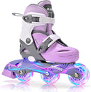 2PM SPORTS Inline Skates with Light Up Wheels, Roller Skates Blades for Boys Girls Kids Ages 5-8 8-12 4-6 6-12, Size Adjustable Beginner Blades Roller Skates by TinyTreasures Baby Boutique