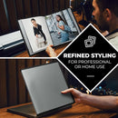 Dunwell Photo Album 8x10 (Silver) with Black Mounting Paper, 8 x 10 Photo & Art Portfolio Presentation Book, 24 Sleeves, Displays 48 Pages, Professional Photography Book for Pictures, Artwork by TinyTreasures Baby Boutique