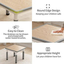 Kid Table and Chairs, Height Adjustable Childrens Table and Chair Set, Kids Tables for Age 2-8, Graffiti Desktop, Table for Kids with 4 Seats, Small Kids Table, Max 300lbs by CozyNest Decor