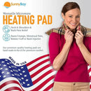 SunnyBay Extra Large Microwave Heating Pad, Microwavable Heavy Weighted Full Body Moist Hot Pack and Washable Fleece Cover, 10x24 Inches, 2.8 lbs (London)