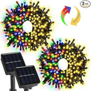 2 Pack 200 LED Solar String Lights, 8 Modes Solar Lights for Outside, Waterproof and Solar Powered Outdoor String Lights for Holiday Christmas Yard Garden Tree Wedding Party (2 Color Changing) by GreenHaven Gardens
