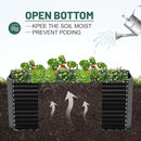 Land Guard 8x4x3ft Rectangular Galvanized Raised Garden Beds, Large-Capacity Metal Planter Box Outdoor, Durable Deep Raised Garden Bed 3ft Tall, Raised Beds for Gardening Vegetables, Dark Grey by CozyNest Decor
