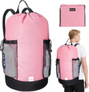 BALEINE 150L Laundry Bag Backpack, 900D Oxford Fabric Large Travel Laundry Bags with Shoulder Straps and 2 Mesh Pockets for College Dorm, Apartment, Laundromat (Pink, 150L) by TinyTreasures Baby Boutique