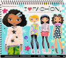 Fashion Angels I Love Fashion Sketch Portfolio, Includes Sketch Pad with Stencils & Stickers, Fashion Design Sketch Book for Girls, Ideal Drawing Kit for Kids by TinyTreasures Baby Boutique