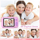 Kids Camera with 180° Flip-up Lens for Selfie & Video, HD Digital Video Cameras for Toddler with 32GB SD Card, Ideal for 3-8 Years Old Girls Boys on Birthday Christmas Party as Gift by TinyTreasures Baby Boutique
