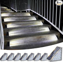 VOLISUN Solar Stair Lights 8 Pack, Solar Step Lights Waterproof IP67, Outdoor Step Light with 13 LEDs, Outdoor Lighting Decor for Yard Stair, Patio, Front Step, Front Porch and Deck(Cool White) by GreenHaven Gardens