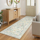 Wonnitar Washable Rug Runner 2'6''x8', Boho Floral Hallway Runner Rug 8ft Long Carpet for Bedroom, Soft Non Slip Ultra-Thin Beige Carpets for Bathroom Kitchen Bedside by TinyTreasures Baby Boutique