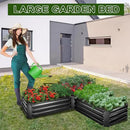 EDOSTORY Raised Bed Garden Bed Kit, 5x5x1ft Galvanized Planter Tall Raised Garden Boxes Outdoor, Large Metal Raised Garden Beds for Vegetables, Flowers, Herbs by CozyNest Decor