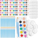 Fulmoon 12 Set Acrylic Paint Kits for Kids Adults Washable Mini Painting Kit Arts Crafts Party Favors Filled Strips Brushes Palettes Bulk for Classroom Home Kit Supplies (Vivid Color) by TinyTreasures Baby Boutique