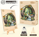 Wooden Puzzles for Adults, Fox Wooden Jigsaw Puzzle for Adults, 255 Piece Unique Animal Shape Wood Puzzles Adult, Birthday Party Gifts for Friends & Family Leisure Time Game Home Decor (L-13.4*12.8in) by TinyTreasures Baby Boutique