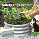 KING BIRD Raised Garden Bed Galvanized Round Planter Box Outdoor for Gardening, Plants, Vegetables, Flowers, Silver, 24x24x12 in, 2 Packs by GreenHaven Gardens