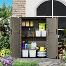 HOMSPARK 47 Cu.Ft Outdoor Storage Shed Weather Resistant, Multi Functional | Double-Wall Resin Storage Sheds & Outdoor Storage Box Waterproof for Backyard Garden Patio Lawn (Brown) by GreenHaven Gardens
