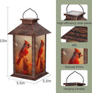 Solar Lanterns Outdoor, Waterproof Cardinal Garden Hanging Lanterns with LED Flickering Flameless Candles, Lantern Decor Birthday Gifts for Women Mom Grandma by CozyNest Decor