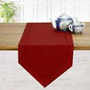 D'Moksha Homes Red Linen Table Runner 90 Inches Long - 100% Pure Linen Diamond Table Runner 14 x 90 Inch for Dining, Fall and Halloween - Machine Washable by CozyNest Decor