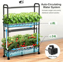 Growell Large Hydroponics Growing System Kit, 60 Pods Vertical Hydroponic Garden with 2 Light Modes Grow Light, Auto Circulating Water System, 32L Indoor Gardening System for Herb Vegetable Fruit by GreenHaven Gardens