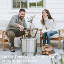 Solo Stove Ranger Essential Bundle | Ideal for 2–4 People | Smokeless Wood Burning Fire Pit with Stand, Lid & Ash Pan | Portable Outdoor Camping Stove, Stainless Steel, 15.25" H x 15" D by GreenHaven Gardens