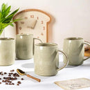 GBHOME Large Coffee Mugs Set of 6, 18oz Handmade Ceramic Coffee Mugs Set with Gradient color for Latte/Tea/Beer/Hot Cocoa, Dishwasher & Microwave Safe, Khaki by CozyNest Decor