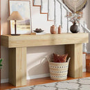63 Inch Long Console Table for Entryway, Farmhouse Wood Rectangular Sofa Table Behind Couch Table, Narrow Entryway Table for Living Room, Entrance, Hallway, Foyer, Easy Assembly (Natural) by CozyNest Decor